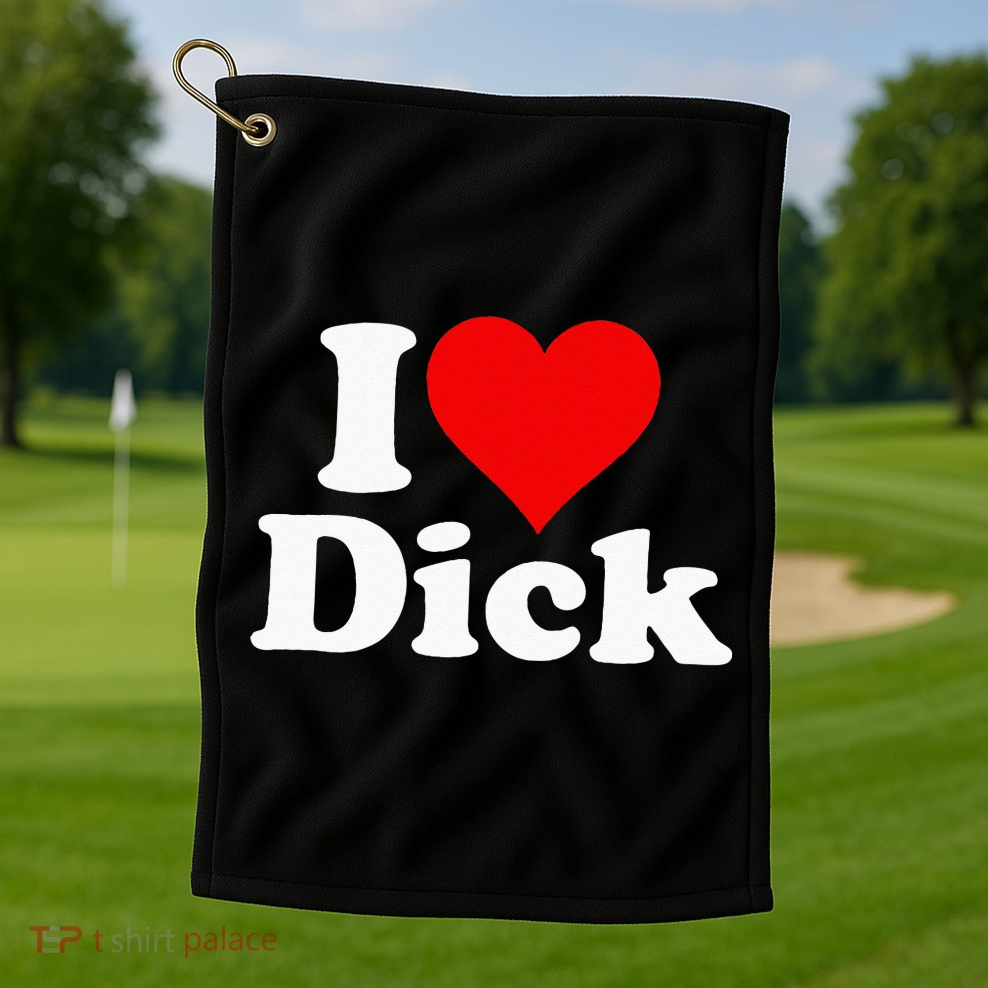 I LOVE HEART DICK RICHARD Golf Towel