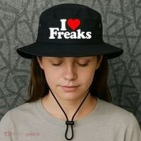 I Love Heart Freaks Bucket Hat thumb 3