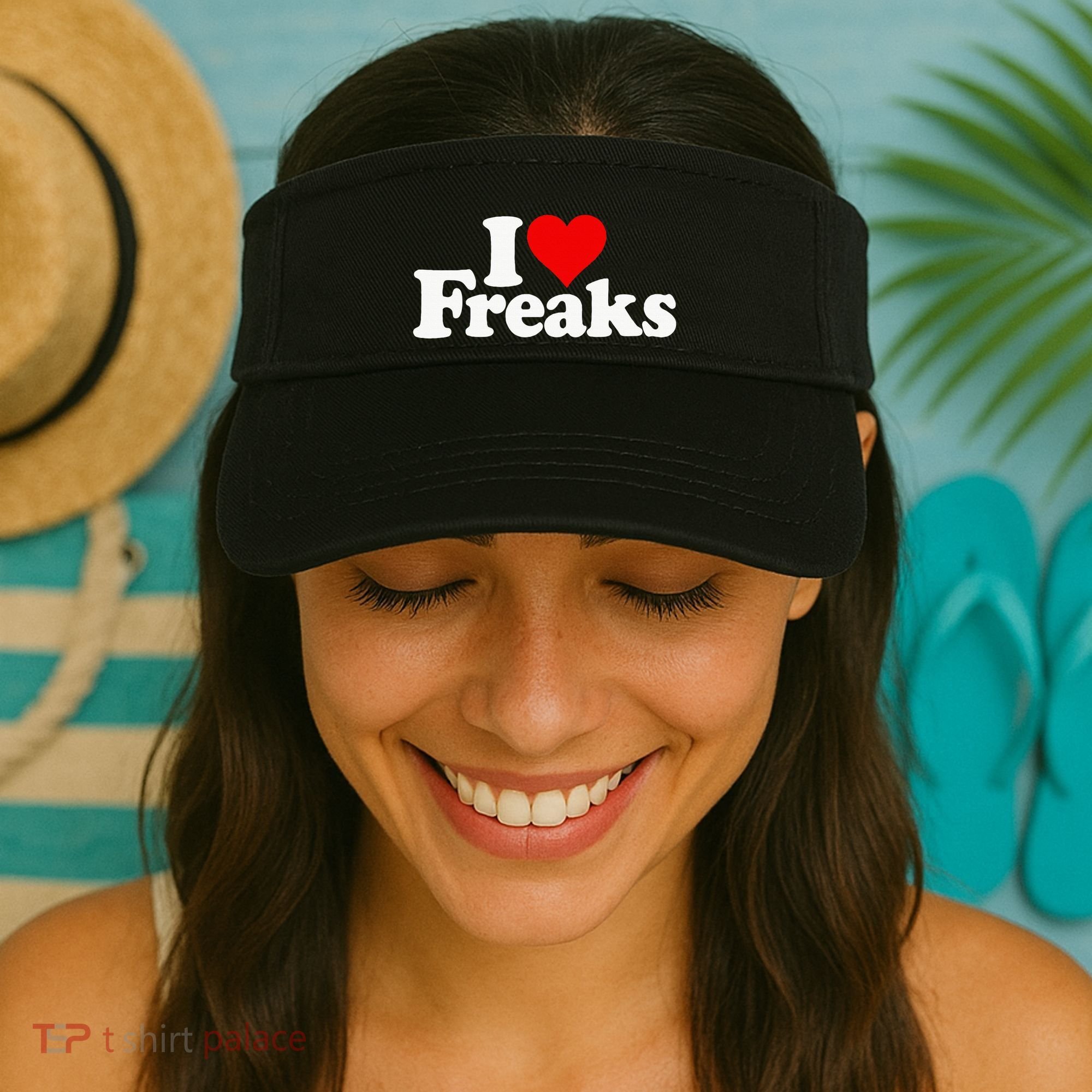 I Love Heart Freaks Visor