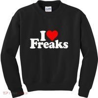 I Love Heart Freaks Kids Sweatshirt thumb 0