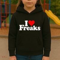 I Love Heart Freaks Kids Hoodie thumb 3