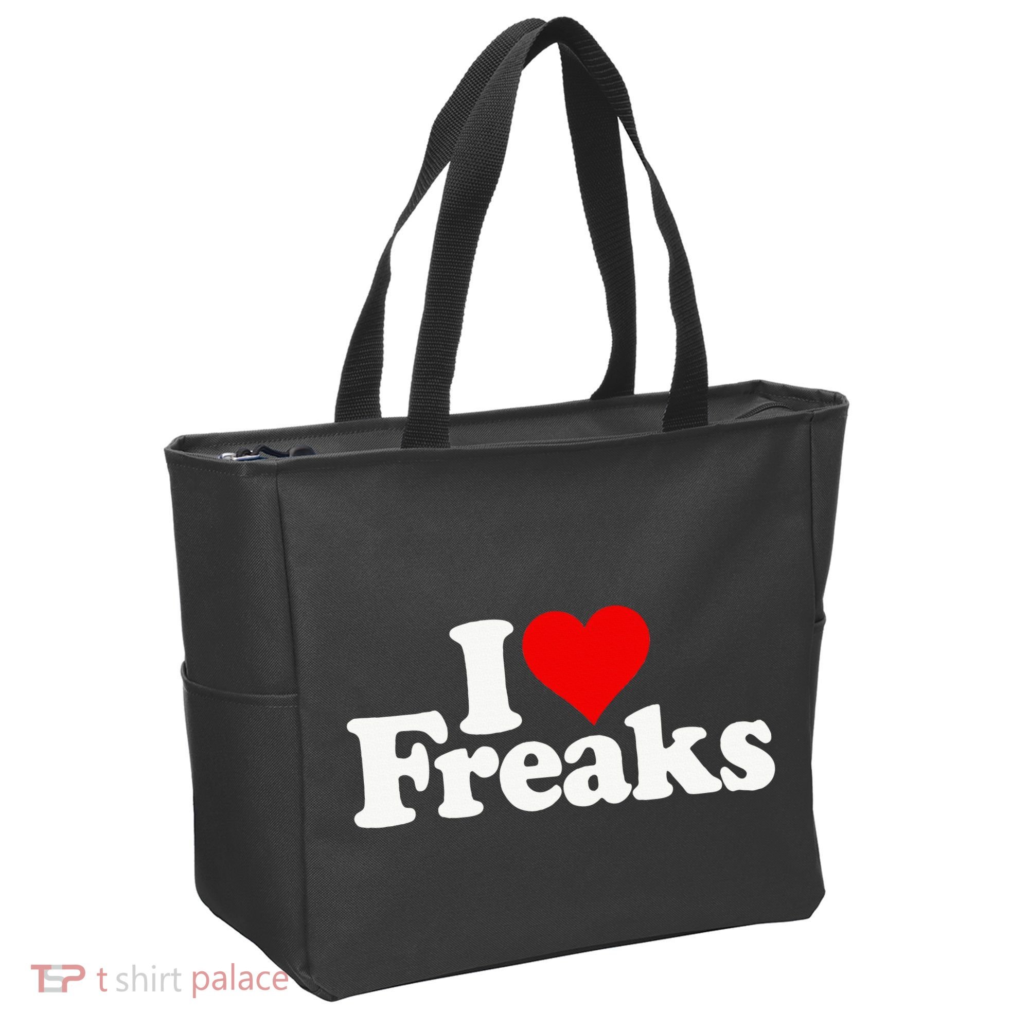 I Love Heart Freaks Tote Bag