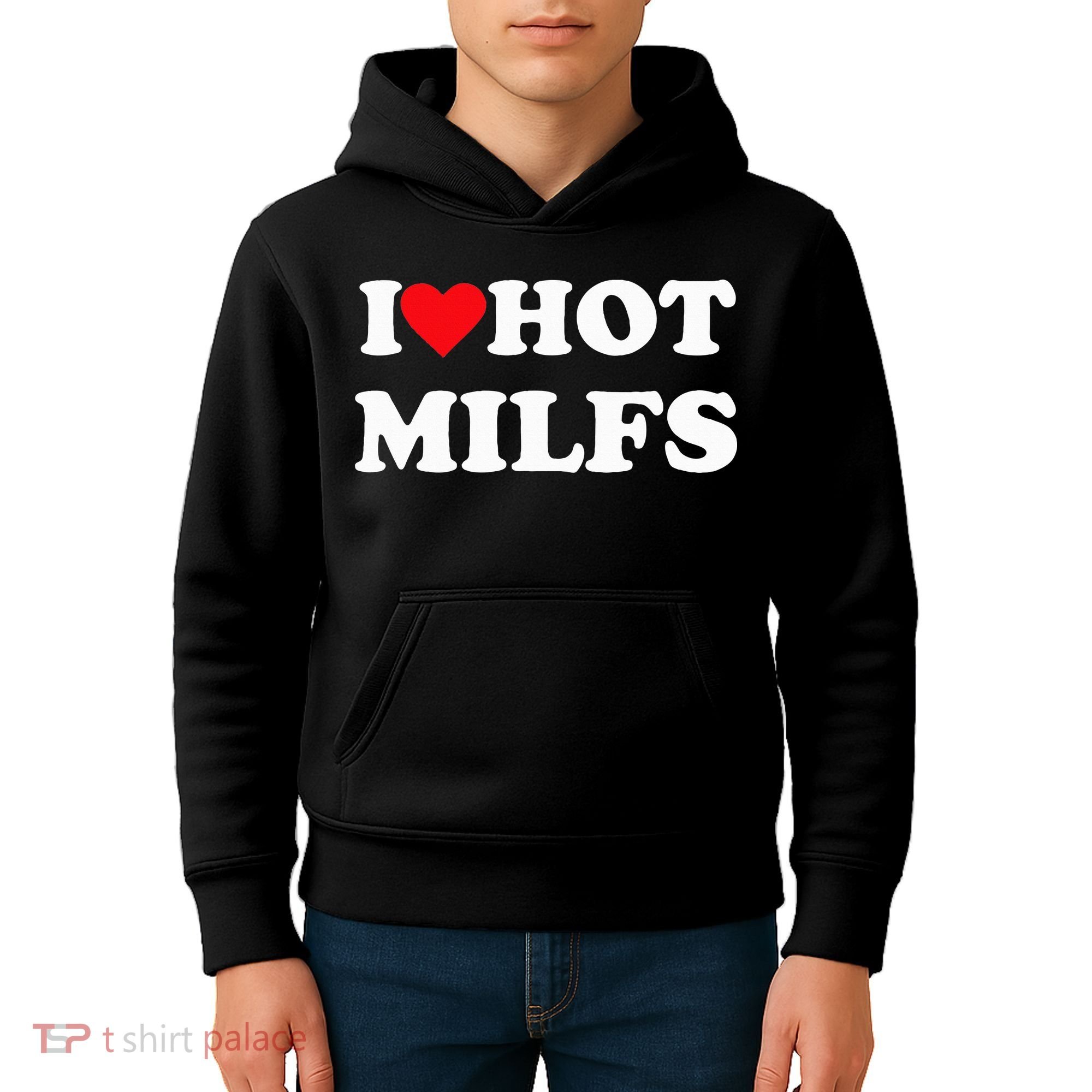 I Love Hot Milfs Kids Hoodie