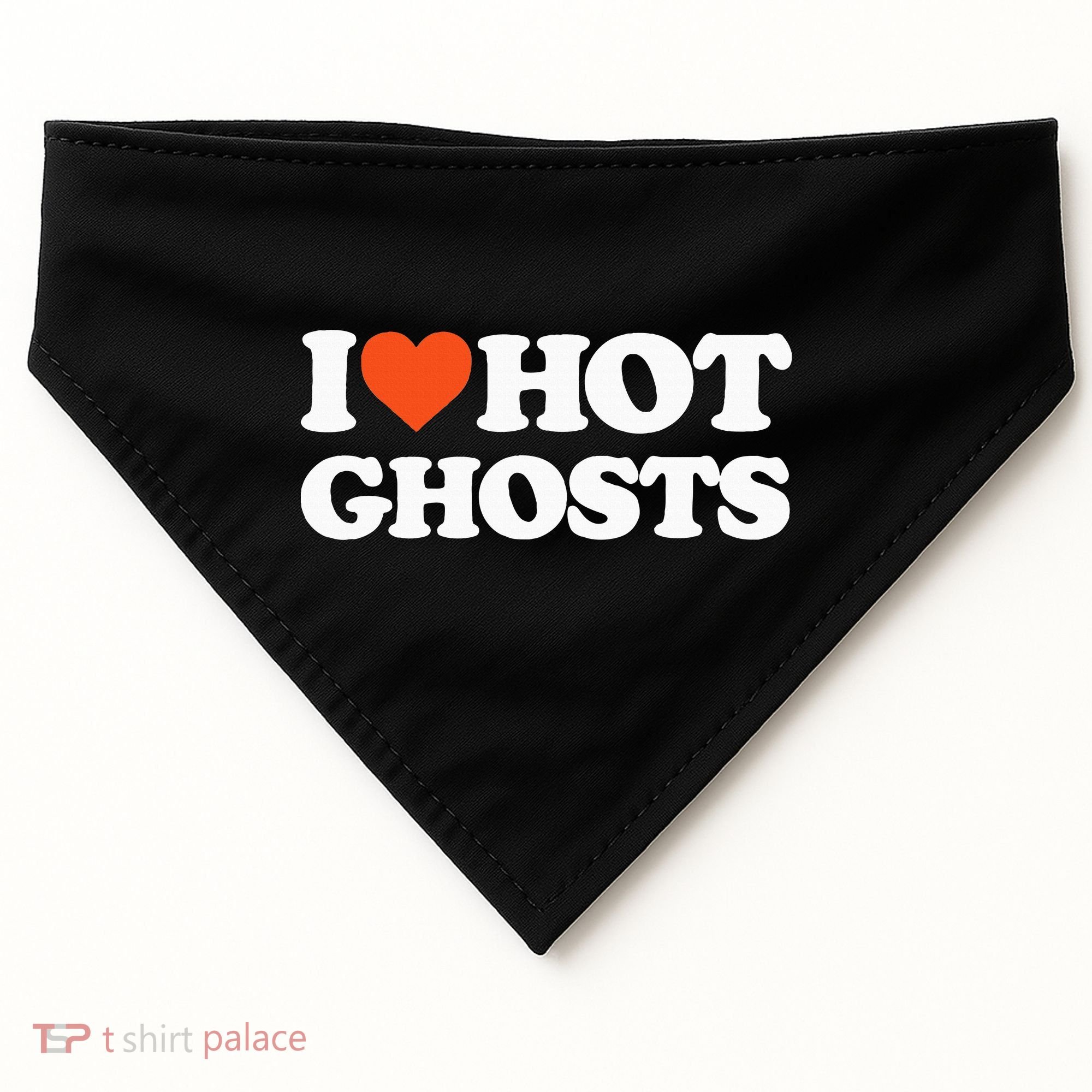 I Love Hot Ghosts I Heart Hot Ghosts Sexy Ghost USA-Made Doggie Bandana