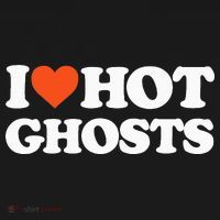 I Love Hot Ghosts I Heart Hot Ghosts Sexy Ghost Women's Hoodie thumb 2