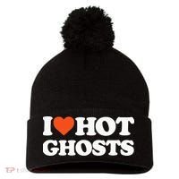 I Love Hot Ghosts I Heart Hot Ghosts Sexy Ghost Pom Pom 12in Knit Beanie thumb 0