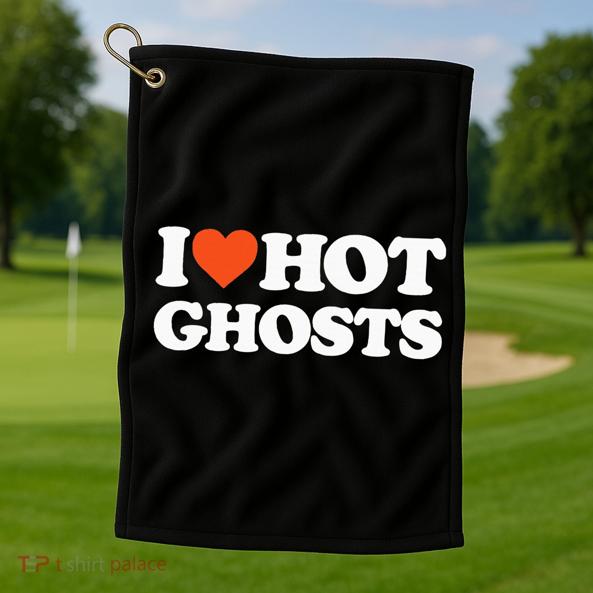 I Love Hot Ghosts I Heart Hot Ghosts Sexy Ghost Golf Towel