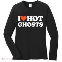I Love Hot Ghosts I Heart Hot Ghosts Sexy Ghost Women's Long Sleeve Shirt thumb 0