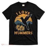 I Love Hummers Hummingbird Vintage Sunset T-Shirt thumb 0