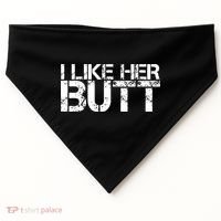 I Like His Beard I Like Her Butt Matching Couple Compliments USA-Made Doggie Bandana thumb 0