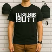I Like His Beard I Like Her Butt Matching Couple Compliments T-Shirt thumb 6