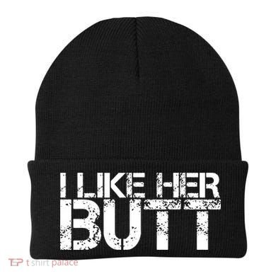 I Like His Beard I Like Her Butt Matching Couple Compliments Beanie
