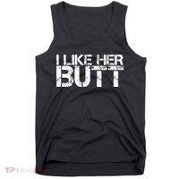 I Like His Beard I Like Her Butt Matching Couple Compliments Tank Top thumb 0