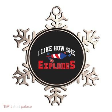 I Like How He Explodes Funny Fireworks Lover Matching Team Couple 4th Of July Ornament