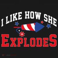 I Like How He Explodes Funny Fireworks Lover Matching Team Couple 4th Of July Ornament thumb 1