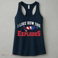 I Like How He Explodes Funny Fireworks Lover Matching Team Couple 4th Of July Women's Tank Top thumb 3