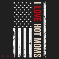 I Love Hot Moms American Usa Flag Gift Five-Panel Snapback Cap thumb 2