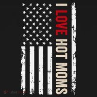 I Love Hot Moms American Usa Flag Gift Backpack thumb 2