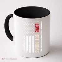 I Love Hot Moms American Usa Flag Gift Coffee Mug thumb 0