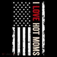 I Love Hot Moms American Usa Flag Gift Coffee Mug thumb 5