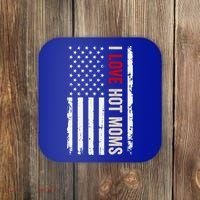 I Love Hot Moms American Usa Flag Gift Coaster thumb 0