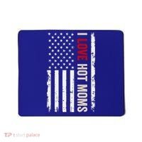I Love Hot Moms American Usa Flag Gift Mousepad thumb 0