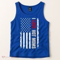 I Love Hot Moms American Usa Flag Gift Tank Top thumb 2