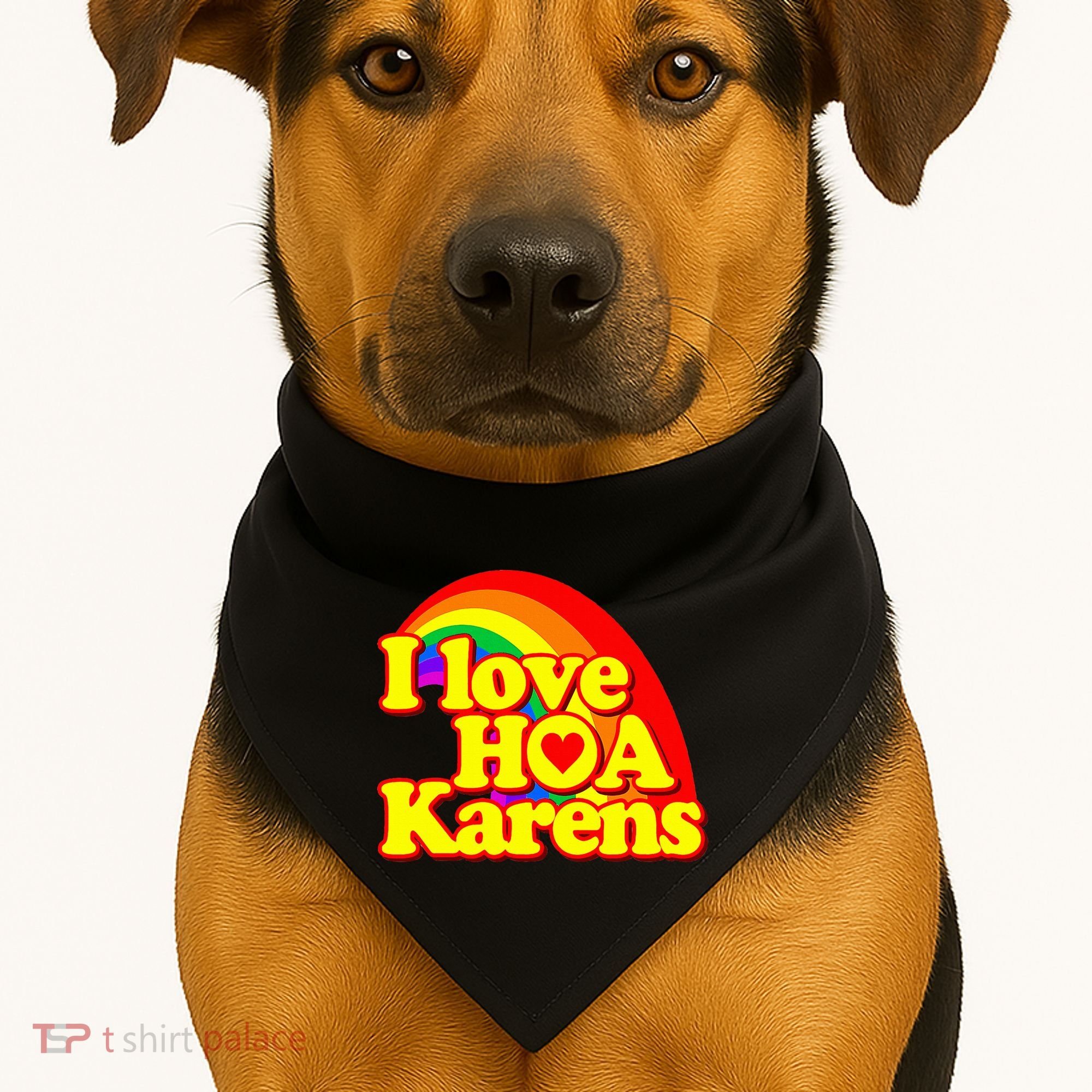I Love Hoa Karens USA-Made Doggie Bandana