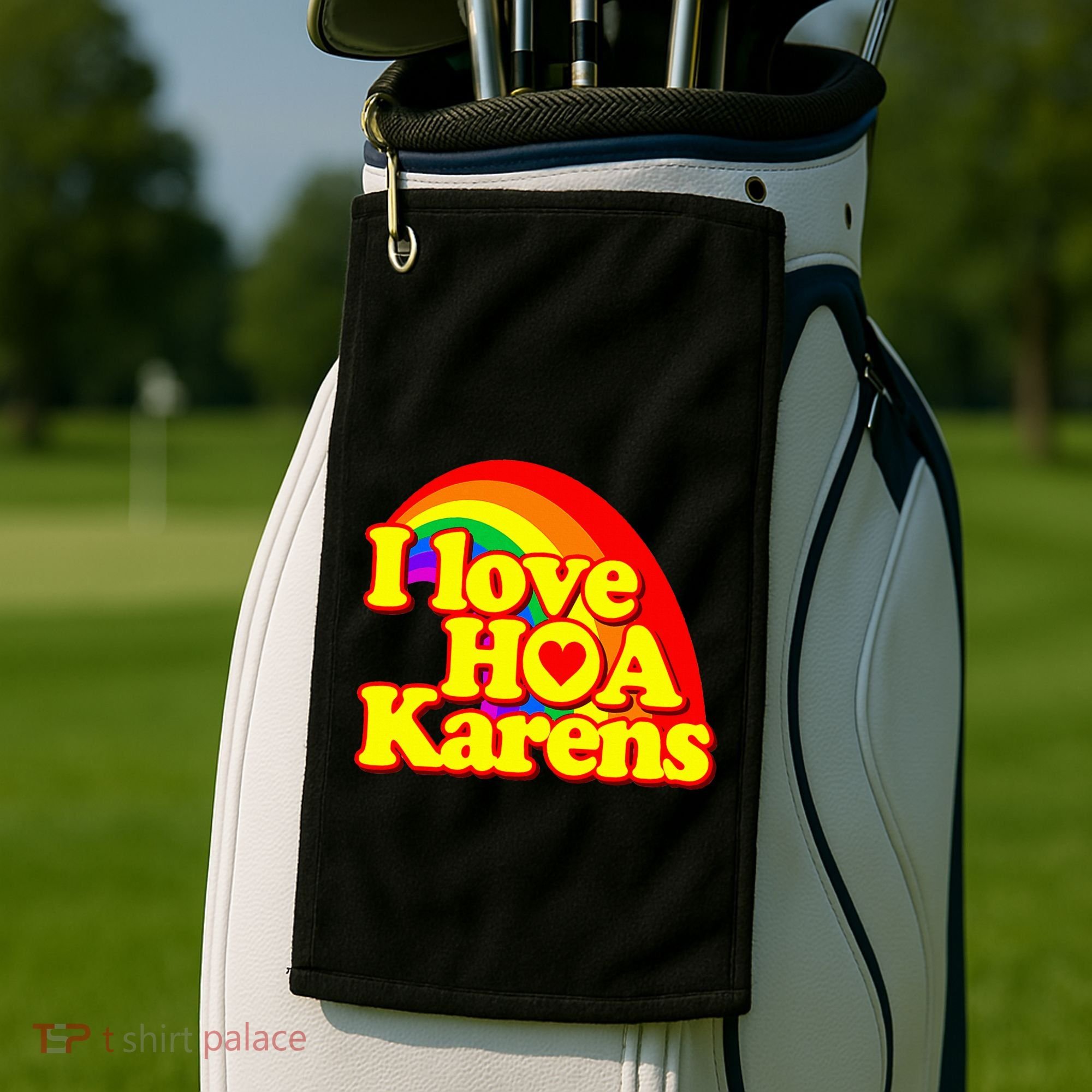 I Love Hoa Karens Golf Towel