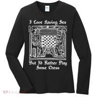 I Love Having Sex But I’D Rather Play Chess Women's Long Sleeve Shirt thumb 0