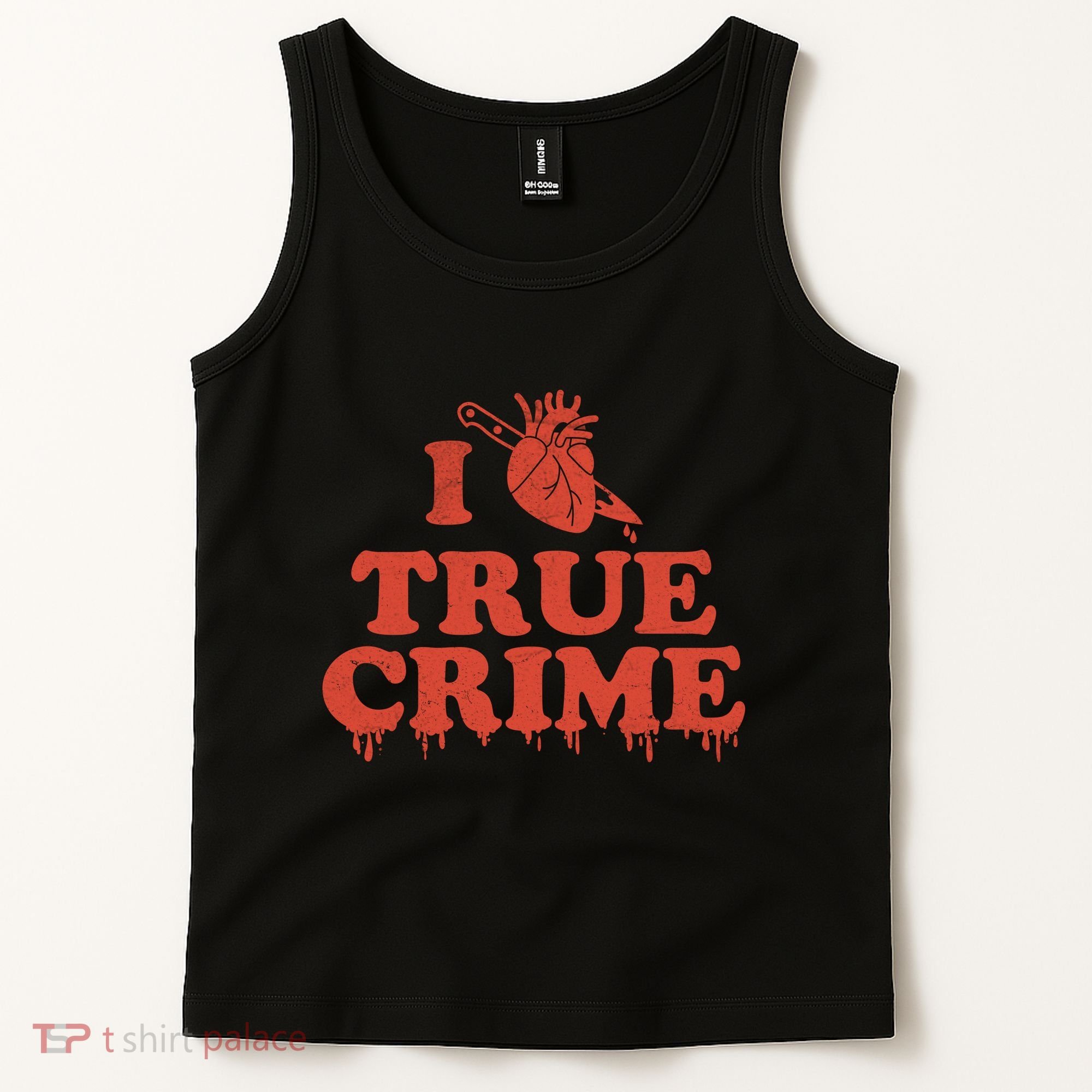 I Love Heart True Crime Tank Top