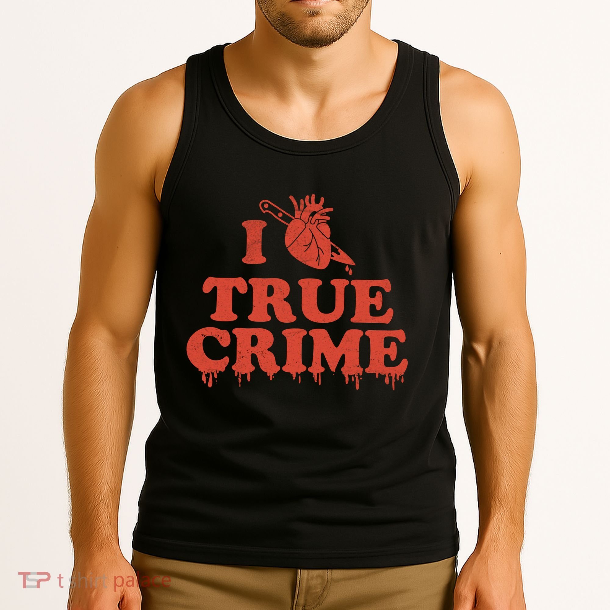 I Love Heart True Crime Tank Top