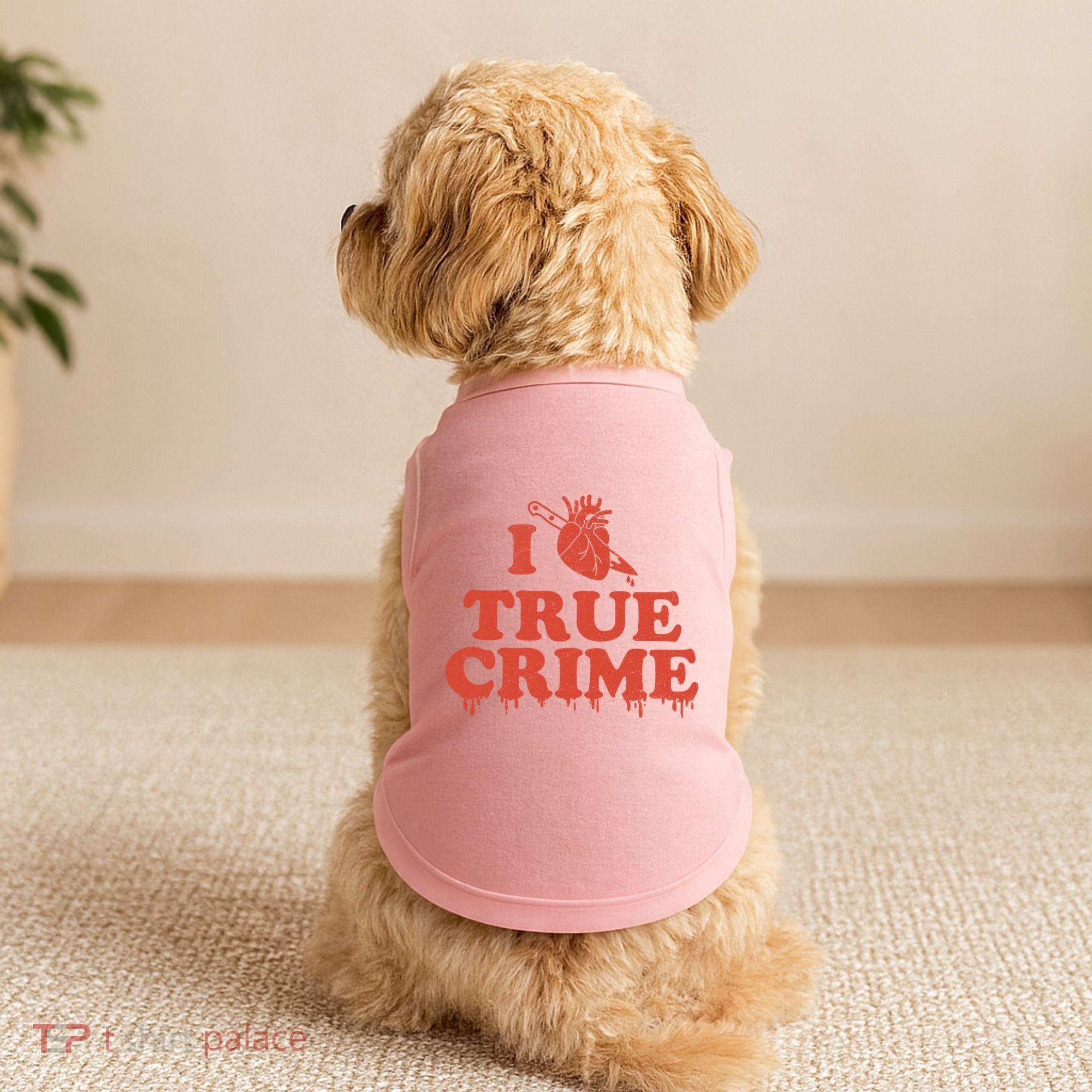 I Love Heart True Crime Doggie Tank