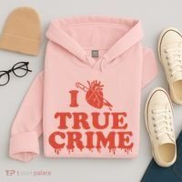 I Love Heart True Crime Hoodie thumb 4