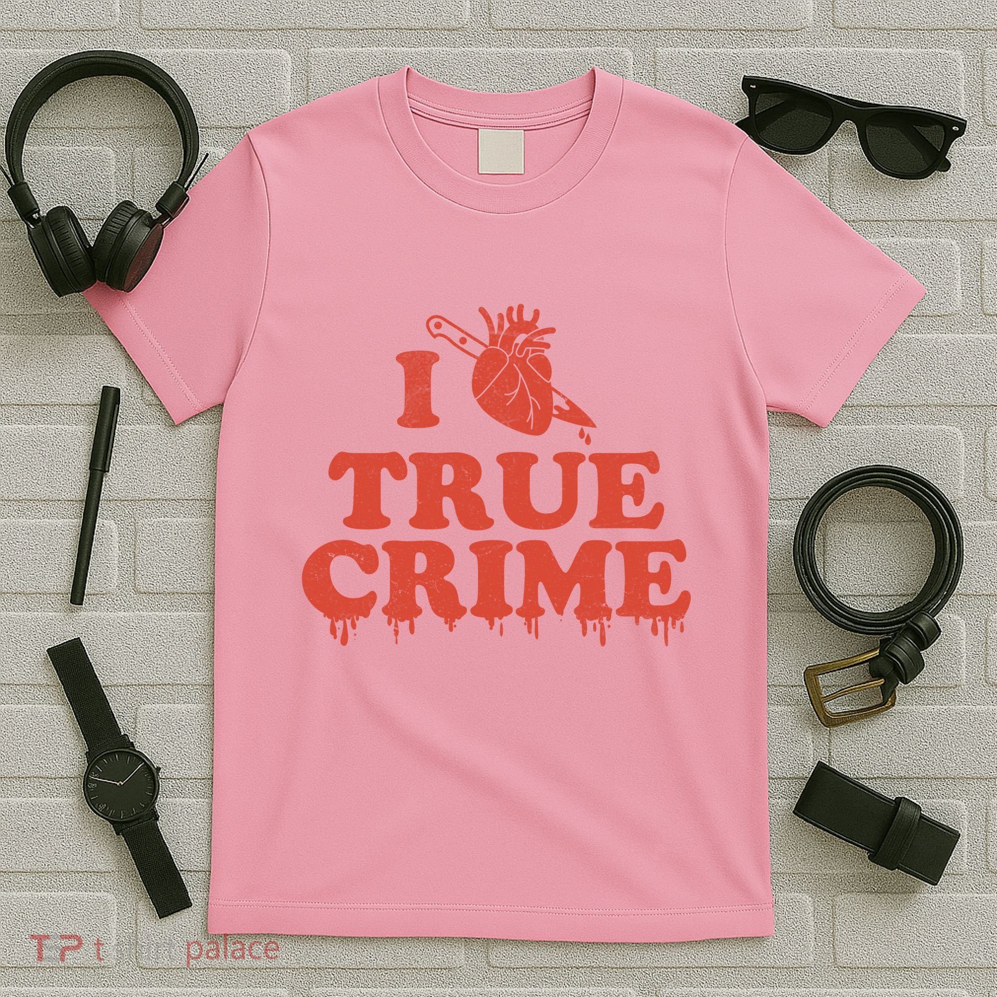 I Love Heart True Crime T-Shirt