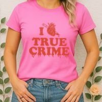 I Love Heart True Crime Women's T-Shirt thumb 2