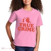 I Love Heart True Crime Kids T-Shirt thumb 2