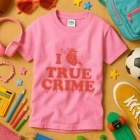 I Love Heart True Crime Kids T-Shirt thumb 3