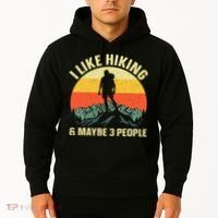 I Like Hiking and Maybe 3 People Hoodie thumb 2