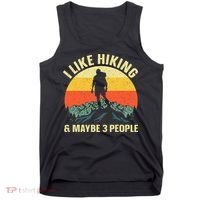 I Like Hiking and Maybe 3 People Tank Top thumb 0