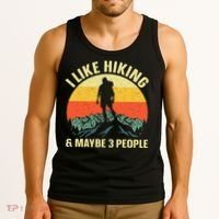 I Like Hiking and Maybe 3 People Tank Top thumb 3