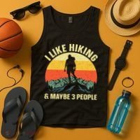 I Like Hiking and Maybe 3 People Tank Top thumb 4