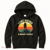 I Like Hiking and Maybe 3 People Kids Hoodie thumb 0
