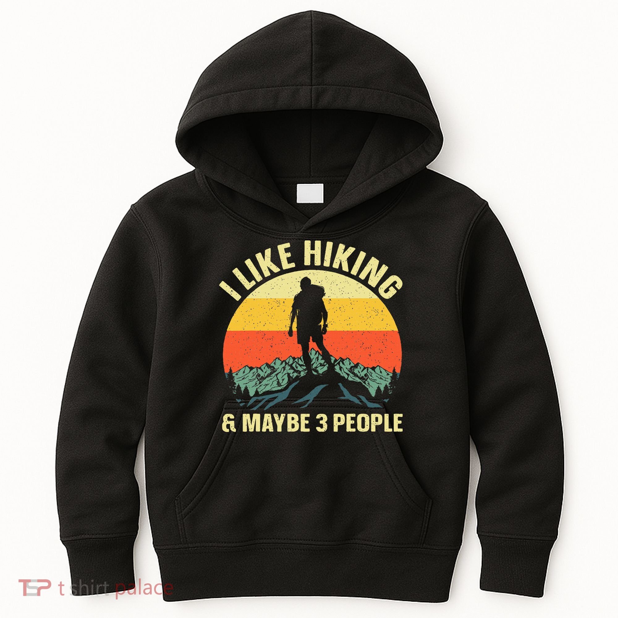 I Like Hiking and Maybe 3 People Kids Hoodie