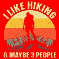 I Like Hiking and Maybe 3 People Santa Hat thumb 1