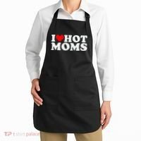 I Love Hot Moms Apron thumb 2