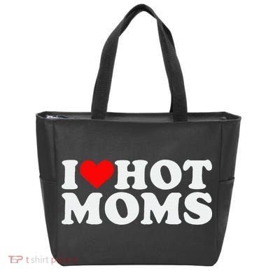 I Love Hot Moms Tote Bag