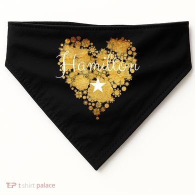 I Love Hamilton Heart USA-Made Doggie Bandana