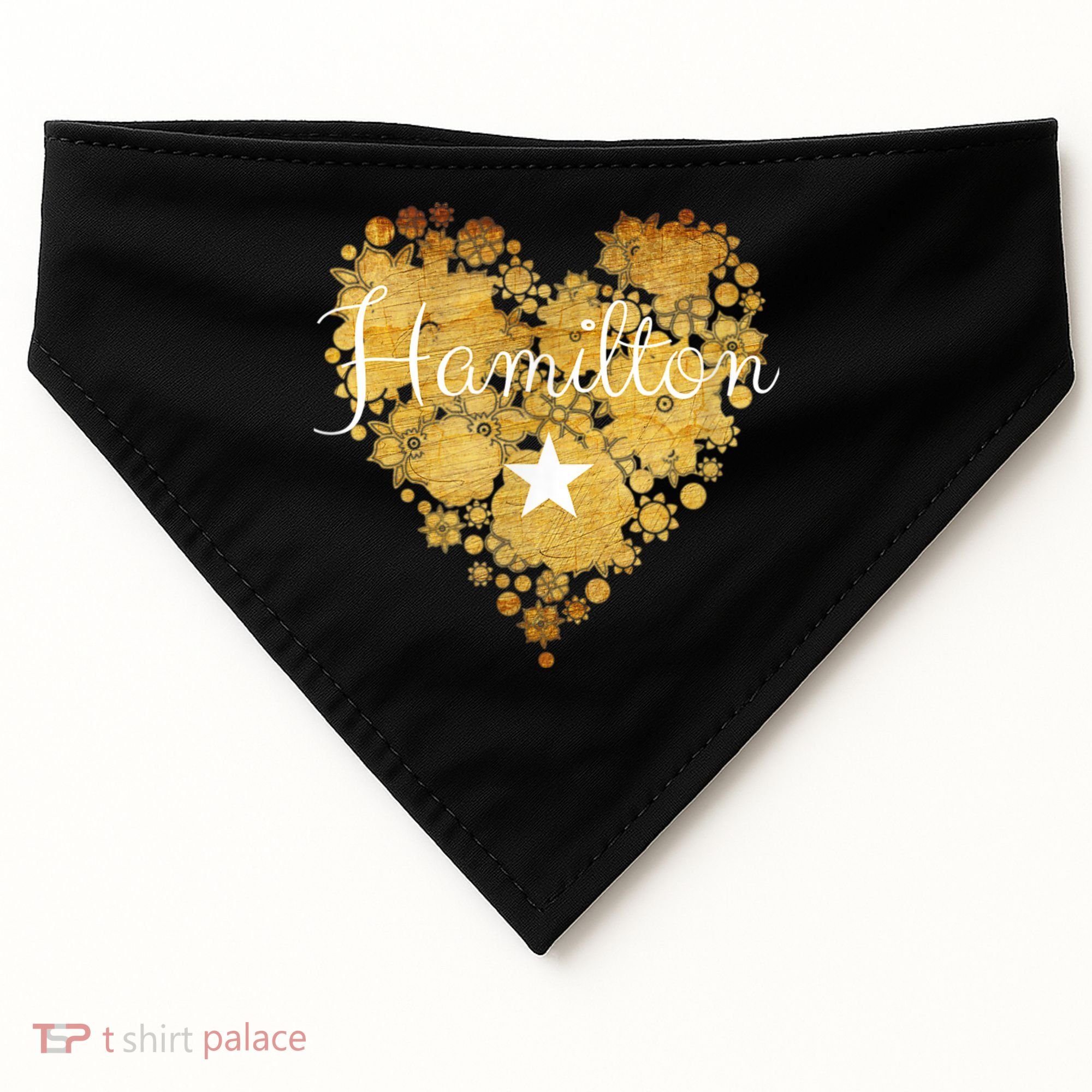 I Love Hamilton Heart USA-Made Doggie Bandana