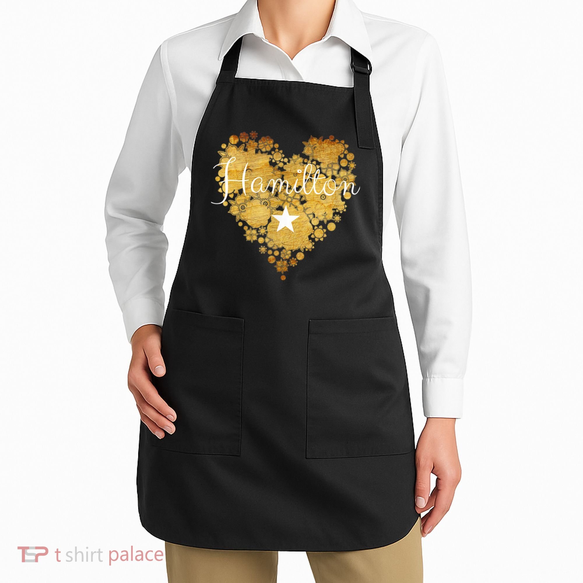 I Love Hamilton Heart Apron